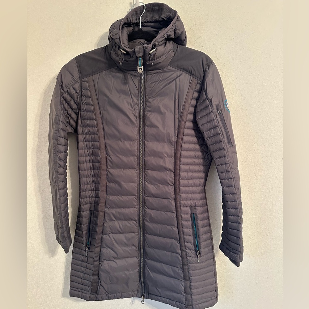 KUHL Women's Spyfire Parka Gray Down Jacket Size Small